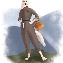 Mon projet du cours : Création de personnages anthropomorphes. Traditional illustration, and Character Design project by Costisella Anne - 05.02.2021
