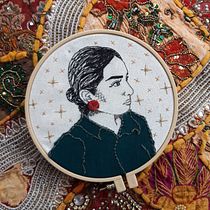 Mi Proyecto del curso: Creación de retratos bordados. Design, and Embroider project by Bárbara Aida Guerra Martínez - 05.09.2021