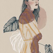 My project in Illustrated Portraits with Procreate course. Ilustração tradicional projeto de iskratsoneva - 11.05.2021