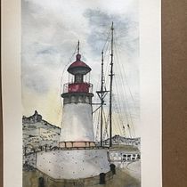 My project in Architectural Sketching with Watercolor and Ink course. Painting project by Daniele Mead - 05.11.2021