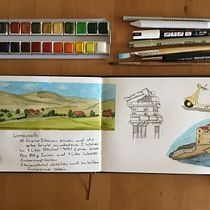 Mein Kursprojekt: Aquarellreiseheft. Traditional illustration project by Ulrike Stich - 05.13.2021