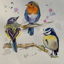 My project in Artistic Watercolor Techniques for Illustrating Birds course. Watercolor Painting, Traditional illustration, Realistic Drawing, and Naturalistic Illustration project by Lemaitre Christine - 07.05.2021