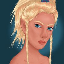 My project in Female Character Portraits in Procreate course. Projekt z dziedziny Trad, c, jna ilustracja, Ilustracja c, frowa, R, sunek c i frow użytkownika connor_theis - 13.05.2021