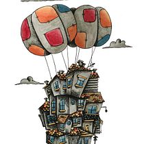 Mi Proyecto del curso: Relatos ilustrados: de la idea al papel (Pueblo flotante). Traditional illustration, Fine Arts, Painting, Pencil Drawing, Drawing, Watercolor Painting, Children's Illustration, and Narrative project by Alex Lizarraga - 04.26.2021