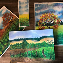 Meu projeto do curso: Caderno de viagem em aquarela. Traditional illustration, Watercolor Painting, and Architectural Illustration project by Juliana Carmem Gabiatti - 05.14.2021
