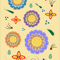 First Project in Textile Pattern Design for Home Interiors  course. Un proyecto de Diseño de producto, Pattern Design y Estampación de Kathy Matsunami - 13.05.2021