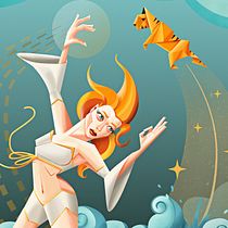 My project in Geometric Illustration with Volume course. Ilustração tradicional, Design de personagens e Ilustração digital projeto de Ayla Brulez - 16.05.2021