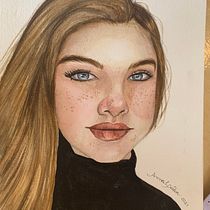 Meu projeto do curso: Retrato em aquarela a partir de uma fotografia. Traditional illustration, Watercolor Painting, and Portrait Drawing project by Anna Lídia Teixeira - 05.15.2021