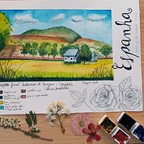 Meu projeto do curso: Caderno de viagem em aquarela. Traditional illustration, Watercolor Painting, Sketchbook, and Fine Arts project by Raquel Costa - 05.15.2021