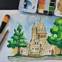 Mi Proyecto del curso: Cuaderno de viaje en acuarela. Traditional illustration, Watercolor Painting, Architectural Illustration, and Sketchbook project by Fla Mariani - 05.16.2021