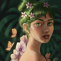My project in Digital Fantasy Portraits with Photoshop course. Traditional illustration, Drawing, Digital Illustration, Portrait Drawing, Digital Drawing, and Digital Painting project by Chiara Caratelli - 05.17.2021