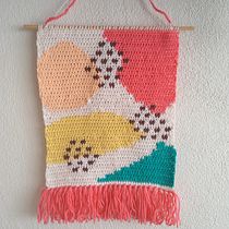 Mi Proyecto del curso: Intarsia crochet: teje tus propios tapices. Decoration, Fiber Arts, DIY, and Crochet project by hellua08 - 05.18.2021