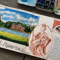 Travel Memories from London - My project in Watercolor Travel Journal course . Traditional illustration, Watercolor Painting, Architectural Illustration, and Sketchbook project by Valentina Stella - 05.18.2021