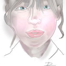 Meu projeto do curso: Retrato de personagens femininas com Procreate. Projekt z dziedziny Trad, c, jna ilustracja, Ilustracja c, frowa, R, sunek c i frow użytkownika Rahel - 17.05.2021