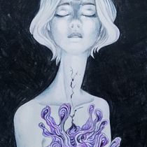 Mi Proyecto del curso: Retrato creativo en claroscuro con lápiz. Un projet de Illustration traditionnelle, Dessin au cra, on, Dessin de portrait , et Dessin artistique de domenichini_pato - 17.05.2021