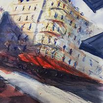 My project in Architectural Sketching with Watercolor and Ink course. Sketching, Drawing, Watercolor Painting, Architectural Illustration, Sketchbook & Ink Illustration project by Alex Mandryko - 05.19.2021