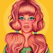 My project in Female Character Portraits in Procreate course. Projekt z dziedziny Trad, c, jna ilustracja, Ilustracja c, frowa, R, sunek c i frow użytkownika Lucas Ortega - 17.05.2021