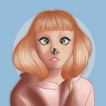 Mon projet du cours : Portrait de personnages féminins avec Procreate. Projekt z dziedziny Trad, c, jna ilustracja, Ilustracja c, frowa, R, sunek c i frow użytkownika Agathe Guervel - 19.05.2021