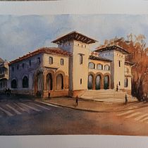 Mi Proyecto del curso: Dibujo arquitectónico con acuarela y tinta. Sketching, Drawing, Watercolor Painting, Architectural Illustration, Sketchbook & Ink Illustration project by rafagarcli - 05.18.2021