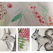 Mein Kursprojekt: Illustrierte Natur: eine kreative Erkundung. Traditional illustration, Painting, Drawing, Watercolor Painting, Ink Illustration, and Naturalistic Illustration project by Valeria Klein - 05.20.2021