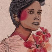 My project in Illustrated Portraits with Procreate course. Ilustração tradicional, Ilustração vetorial, Ilustração digital, e Desenho de retrato projeto de rosellina - 20.05.2021