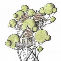 Ninguém caça os meninos perdidos!. Traditional illustration, Fine Arts, Painting, Pencil Drawing, Drawing, Watercolor Painting, Children's Illustration, and Narrative project by Flávia Leitão - 05.12.2021