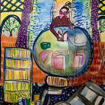 My First Little Piece @ Domestika in Exploratory Sketchbook: Find Your Drawing Style course. Traditional illustration, Sketching, Creativit, Drawing, Watercolor Painting, Sketchbook, and Gouache Painting project by nia_galilee - 05.18.2021