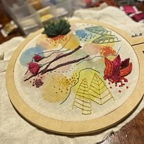 Mi Proyecto del curso: Técnicas básicas de bordado y acuarela. Painting, Watercolor Painting, and Embroider project by julianadomina - 05.22.2021