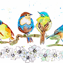 Mi Proyecto del curso: Acuarela artística para ilustración de aves. Traditional illustration, Watercolor Painting, Realistic Drawing, and Naturalistic Illustration project by Mili - 05.23.2021