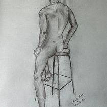 My project in Dynamic Figure Drawing course. Un projet de Beaux Arts, Esquisse , Dessin au cra, on, Dessin , et Dessin réaliste de C A Soh - 22.05.2021