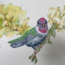My project in Artistic Watercolor Techniques for Illustrating Birds course. Traditional illustration, Watercolor Painting, Realistic Drawing, and Naturalistic Illustration project by Catalina Ionescu - 05.19.2021
