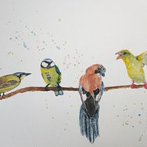 My project in Artistic Watercolor Techniques for Illustrating Birds course. Traditional illustration, Watercolor Painting, Realistic Drawing, and Naturalistic Illustration project by Timmermans Jolanda - 05.23.2021