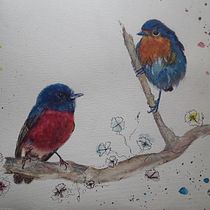 Mi Proyecto del curso: Acuarela artística para ilustración de aves. Watercolor Painting, Realistic Drawing, and Naturalistic Illustration project by runcosilvina86 - 05.23.2021