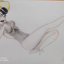 Mi Proyecto del curso: Ilustración de una pin-up con técnicas tradicionales. Traditional illustration, Fine Arts, Painting, Pencil Drawing, and Drawing project by arranz.barbara - 05.24.2021