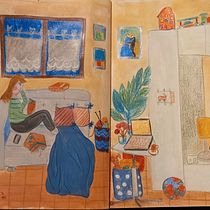 Il mio progetto del corso: Sketchboo,k per esplorare il tuo stile di disegno. Traditional illustration, Sketching, Creativit, Drawing, Watercolor Painting, Sketchbook, and Gouache Painting project by michelacalandrini - 05.25.2021