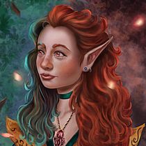 Areldhel dungeons and dragons. Traditional illustration, Drawing, Digital Illustration, Portrait Drawing, Digital Drawing, and Digital Painting project by marsanta007 - 05.26.2021