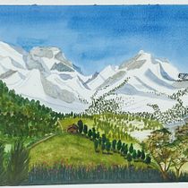 My project in Watercolor Travel Journal course. Traditional illustration, Watercolor Painting, Sketchbook, and Architectural Illustration project by manikandapriya - 05.26.2021