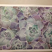 Mi Proyecto del curso: Estudio de suculentas en acuarela. Un progetto di Illustrazione tradizionale, Belle arti, Pittura, Pittura ad acquerello e Teoria del colore di Rocío Villalobos Ovando - 20.05.2021