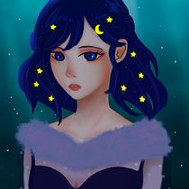 Meu projeto do curso: Retrato digital no Photoshop com um toque de fantasia. Traditional illustration, Drawing, Digital Illustration, Portrait Drawing, Digital Drawing, and Digital Painting project by Yasmin Matsuki - 05.25.2021