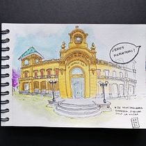 Urban Sketching de vallejothomsen. Un projet de Illustration traditionnelle, Esquisse , Dessin, Aquarelle, Illustration architecturale , et Carnet de croquis de Pablo Vallejo - 07.06.2021