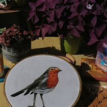 Mi Proyecto del curso: Pintar con hilo: técnicas de ilustración textil. Traditional illustration, and Embroider project by natgs - 05.27.2021