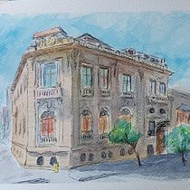 Mi Proyecto del curso: Dibujo arquitectónico con acuarela y tinta. Sketching, Drawing, Watercolor Painting, Architectural Illustration, Sketchbook & Ink Illustration project by Hernán Mella - 05.26.2021