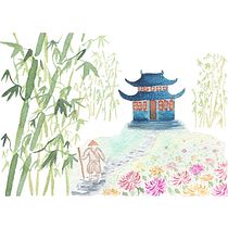 Mon projet du cours : Illustration à l’aquarelle dans le style japonais. Un projet de Illustration traditionnelle, Dessin , et Aquarelle de pynsodo - 27.05.2021