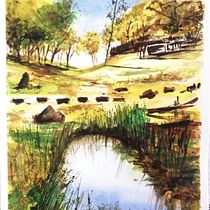 Mi Proyecto del curso: Paisajes naturales en acuarela. Een project van  Beeldende kunst, Schilderij y Aquarelschilderen van felix_el_gato2020 - 21.05.2021