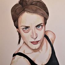 Mein Kursprojekt: Aquarellporträt mit fotografischem Vorbild. Traditional illustration, Watercolor Painting, and Portrait Drawing project by Vanessa - 05.27.2021