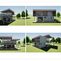 Mi Proyecto del curso: Diseño y modelado arquitectónico 3D con Revit. Un projet de 3D, Architecture, Architecture d'intérieur, Modélisation 3D, Architecture numérique , et ArchVIZ de Camilo Guzman - 16.05.2021