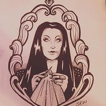 My project in Blackwork Tattoo Design course. Un projet de Illustration traditionnelle, Illustration numérique , et Conception de tatouage de Samantha Adams - 25.05.2021