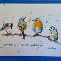 My project in Artistic Watercolor Techniques for Illustrating Birds course. Traditional illustration, Watercolor Painting, Realistic Drawing, and Naturalistic Illustration project by suzyw203 - 05.23.2021