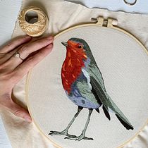 My project in Painting with Thread: Textile Illustration Techniques course. Traditional illustration, and Embroider project by Elaine - 04.09.2021