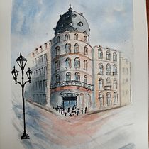 Mon projet du cours : Dessin architectural à l’aquarelle et à l’encre. Sketching, Drawing, Watercolor Painting, Architectural Illustration, Sketchbook & Ink Illustration project by Teresa Murtagh - 05.28.2021
